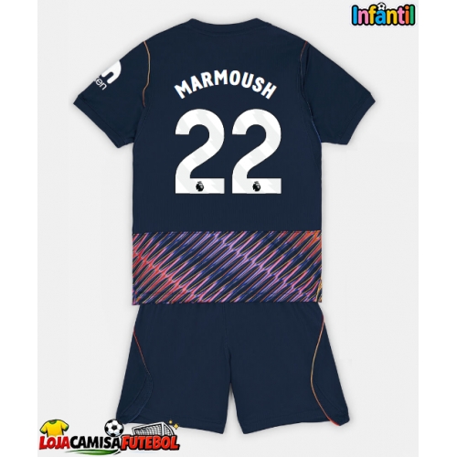 Camisa de Futebol Tottenham Hotspur Omar Marmoush #22 Equipamento Secundário Infantil 2026-27 Manga Curta (+ Calças curtas)